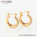 94597 New trendy gold fashion women jewelry zircon micro paved hoop earrings for sale